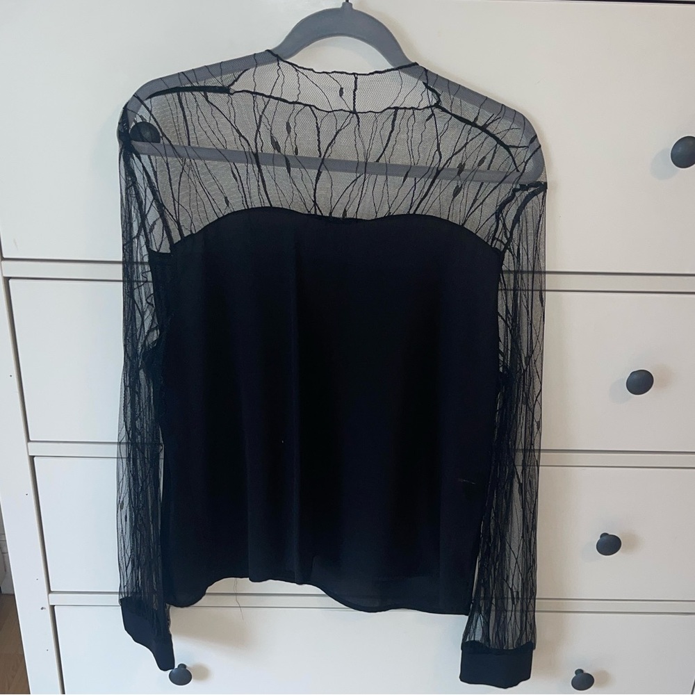 Vizio Black Sheer Women's Blouse